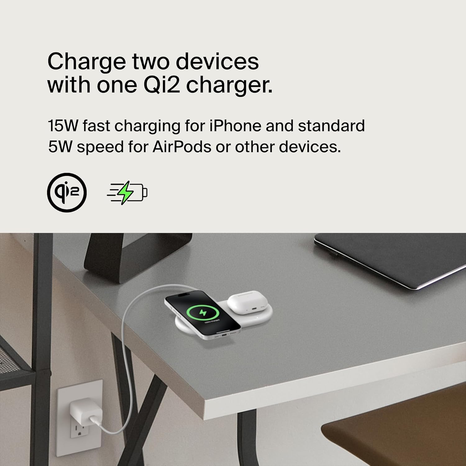 Belkin BoostCharge Pro 2-in-1 Wireless Charger with MagSafe