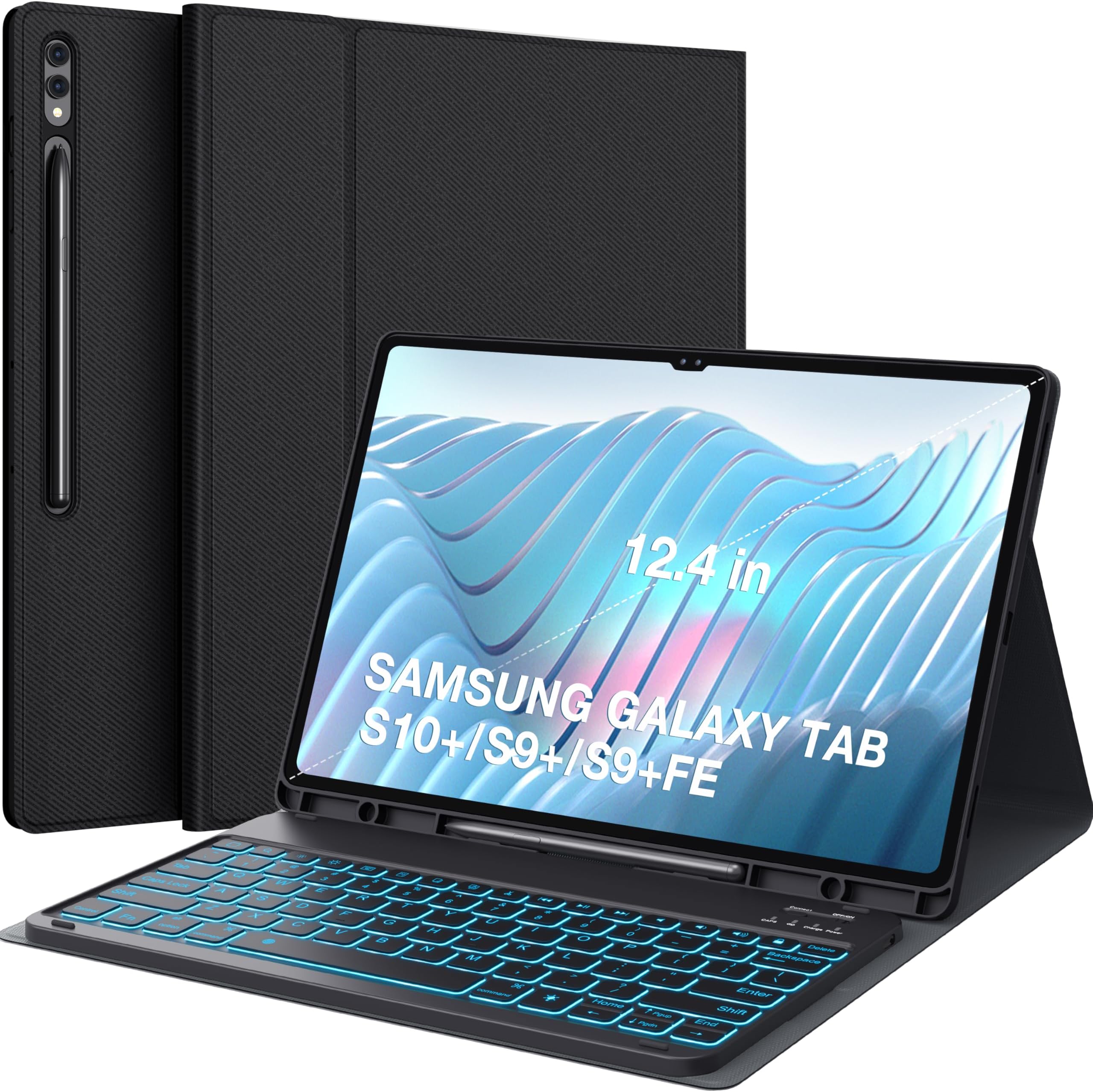 Samsung Galaxy Tab S10 FE Plus/ S10 FE Plus 5G - Smart Book Cover - Black