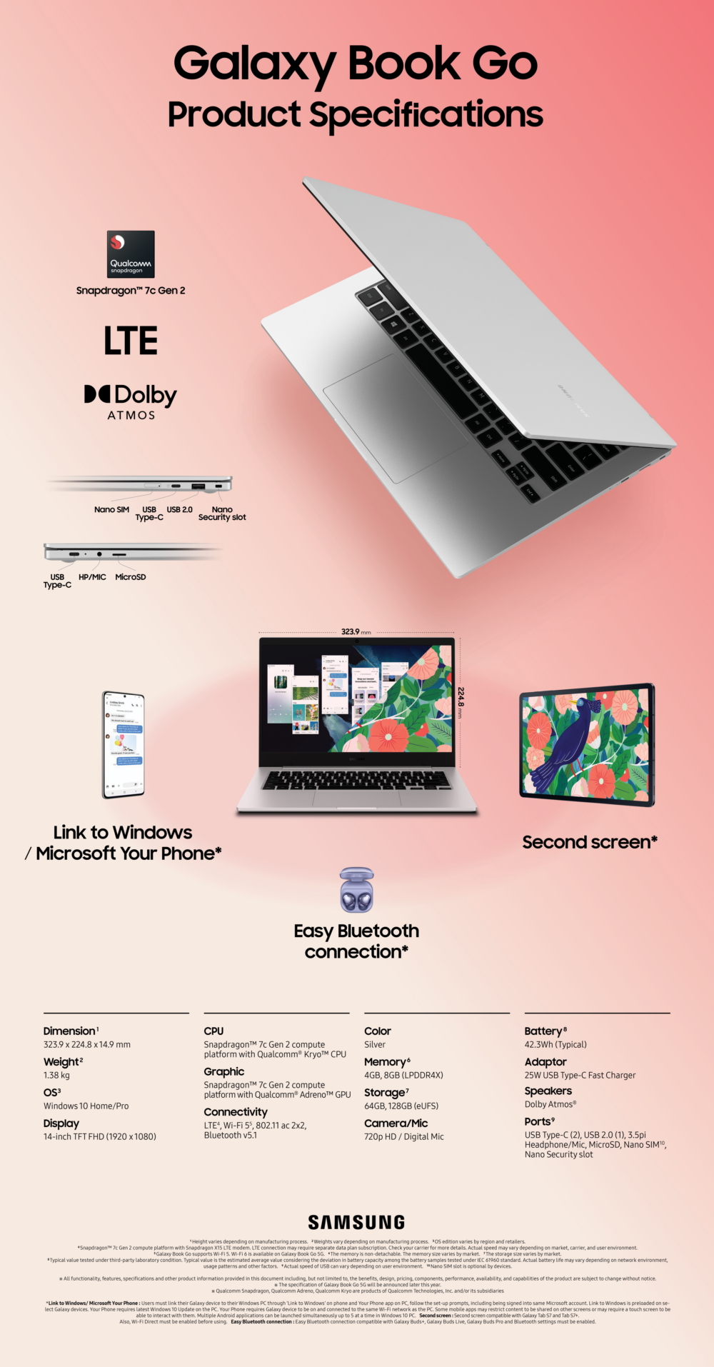 Samsung Galaxy Book 2 Go 5G NP345 14" 3