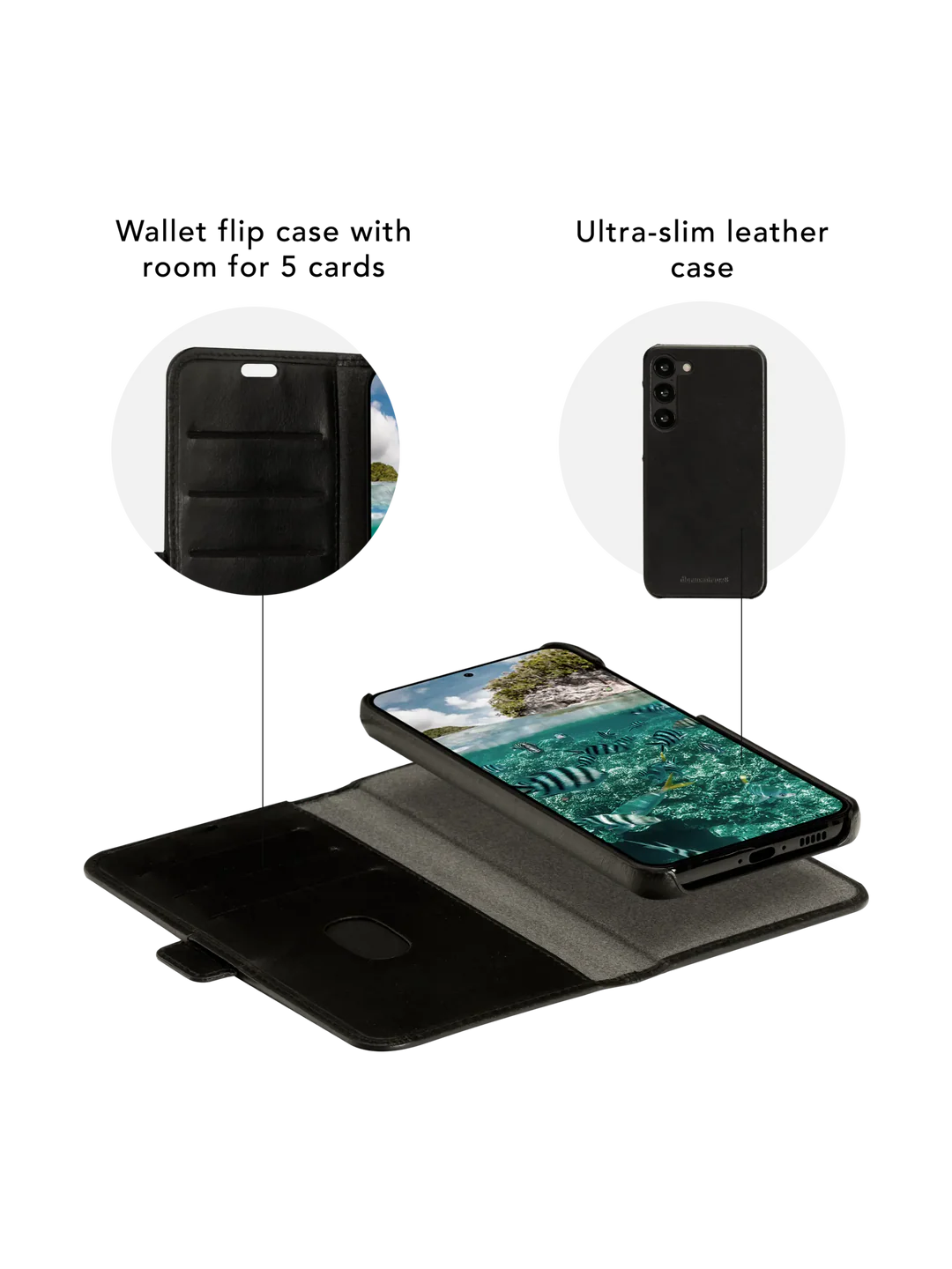 Dbramante1928 Galaxy S23 - Lynge 2-in-1 Wallet Magnetic Case - Black