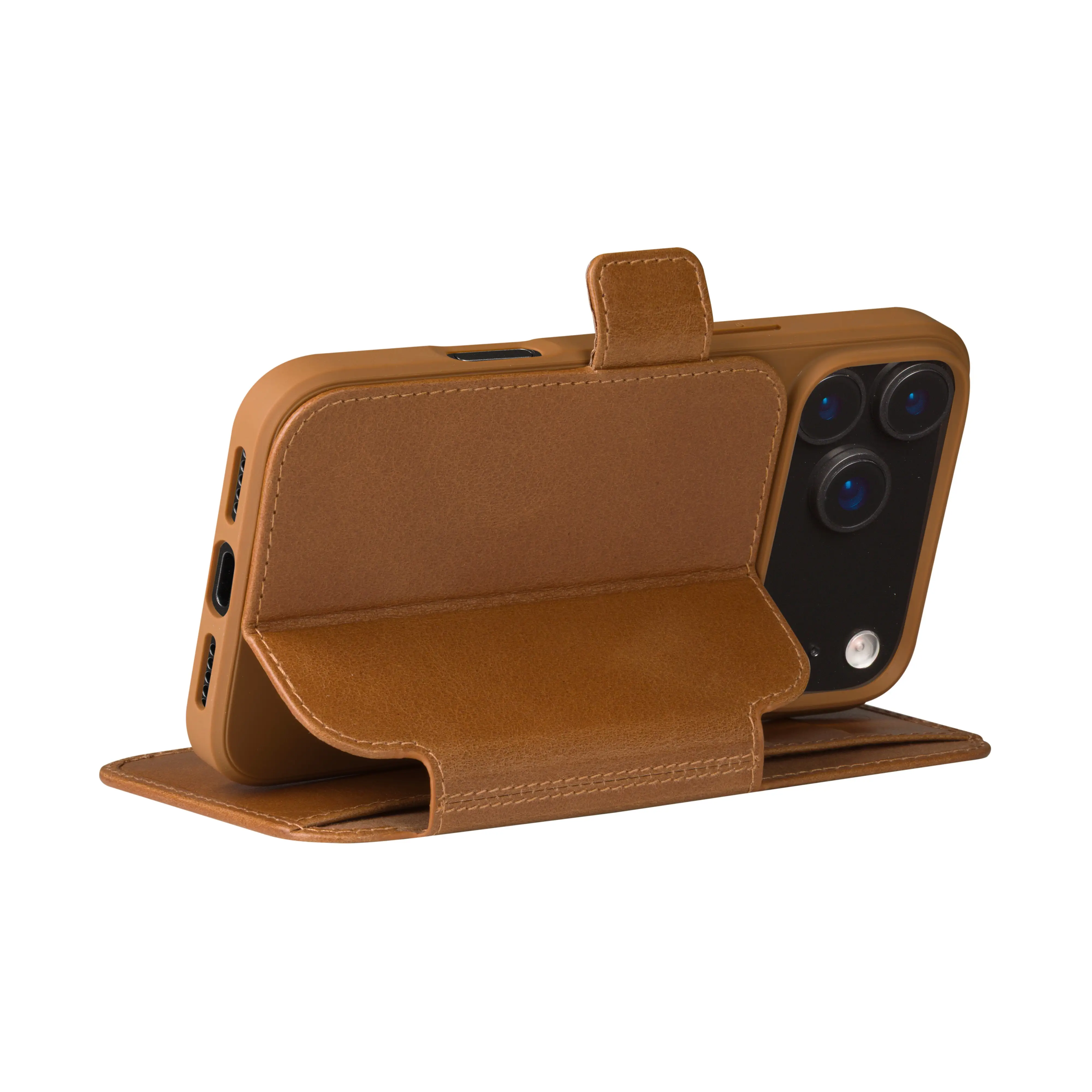 Dbramante1928 iPhone 15 Pro Max - Lynge 2-in-1 Wallet + Magnetic Case - Tan