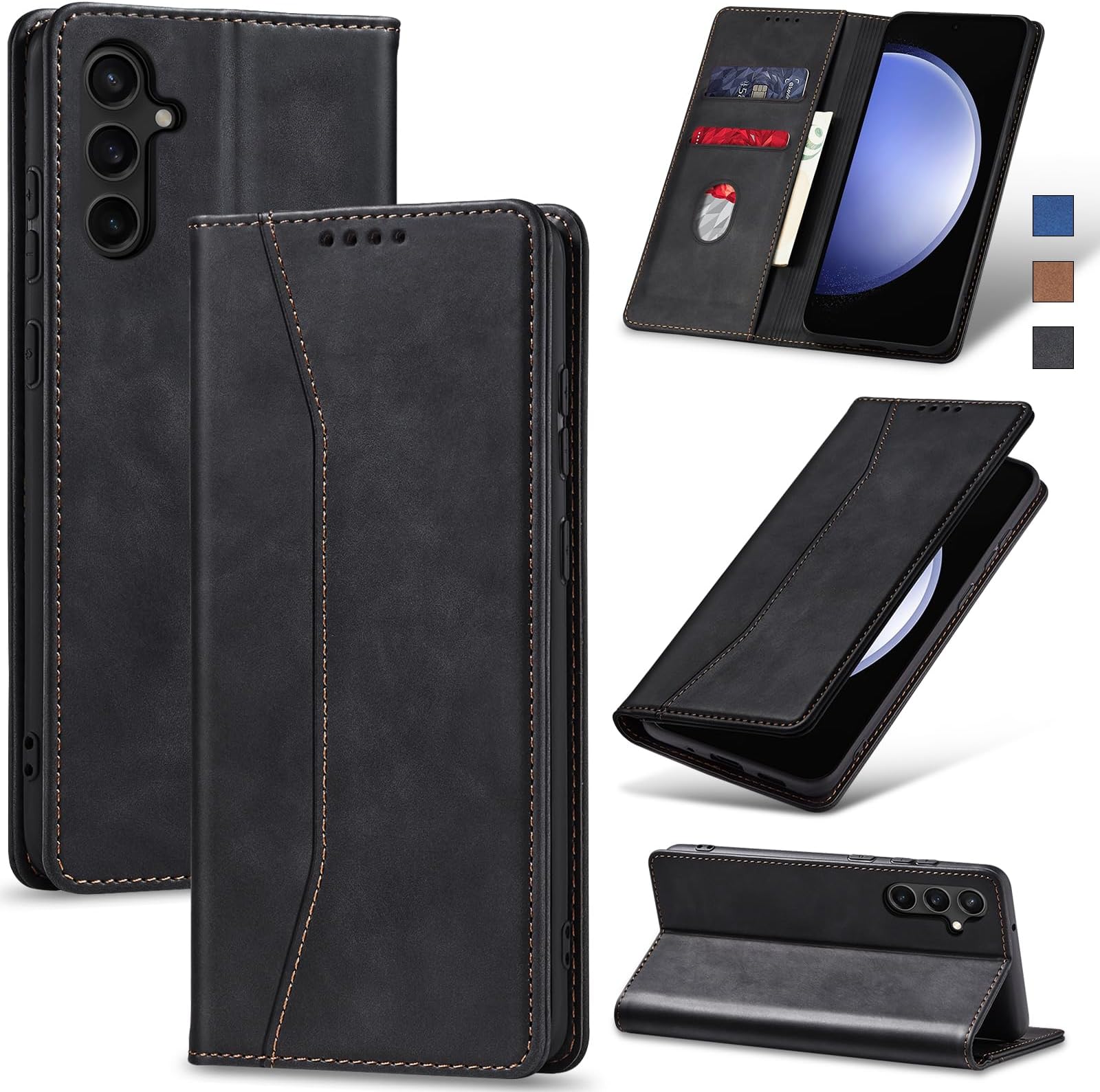 Samsung Galaxy S23 FE - Smart View Wallet Cover - Black
