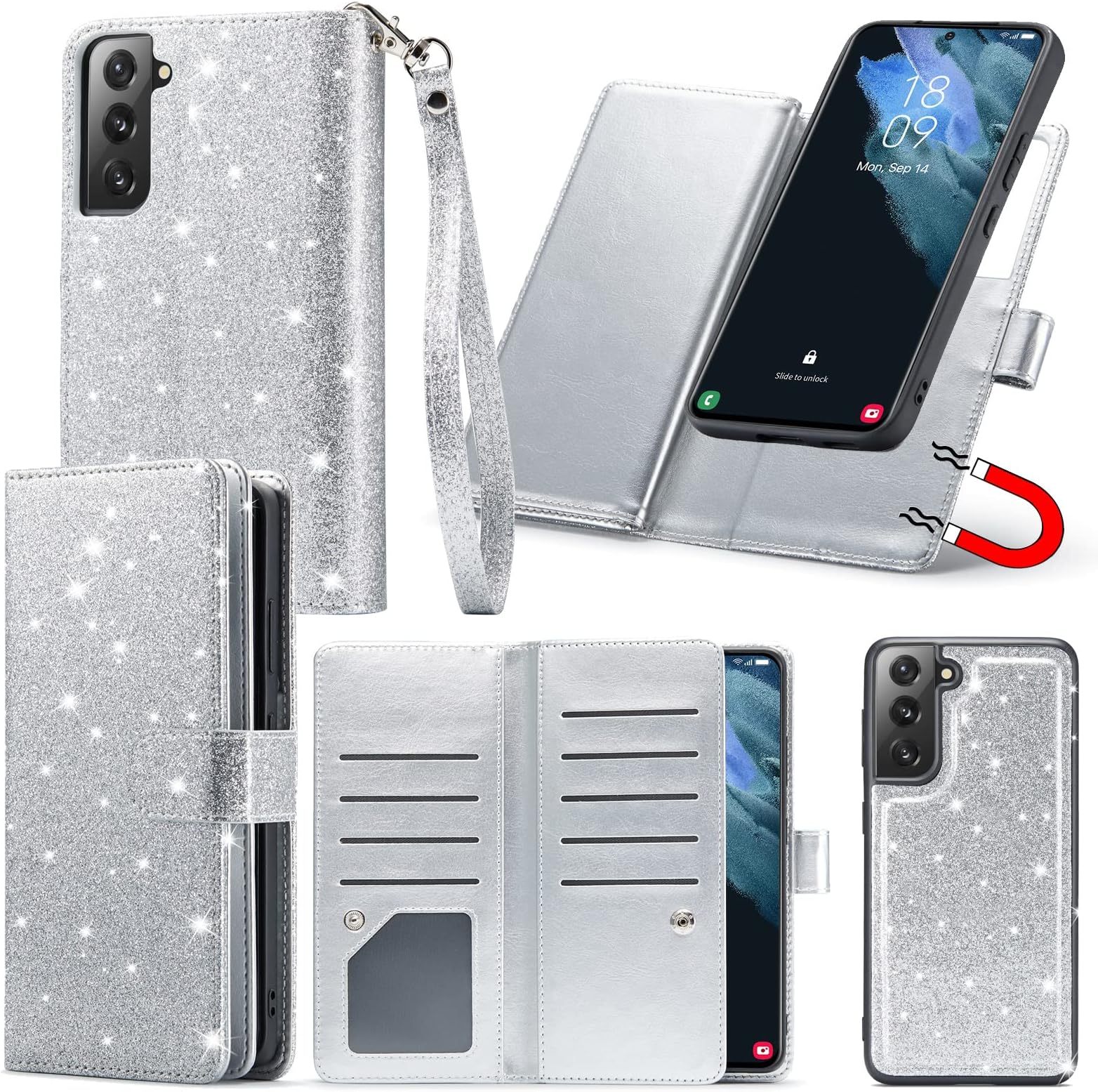 Samsung Galaxy S24 Plus - Smart View Wallet Case - Light Green