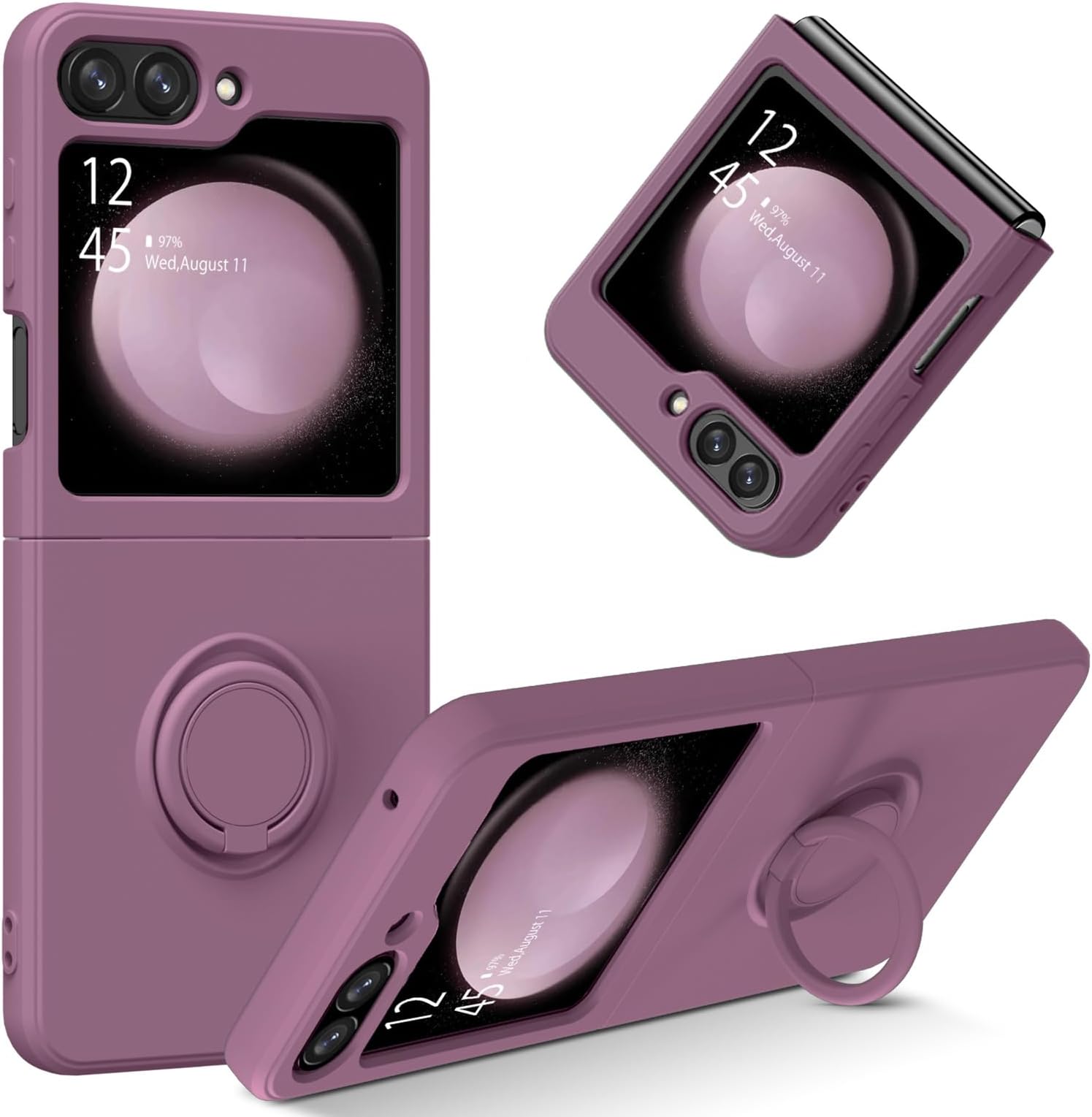 Samsung Galaxy Z Flip5 - Silicone Case with Ring - Mint 3