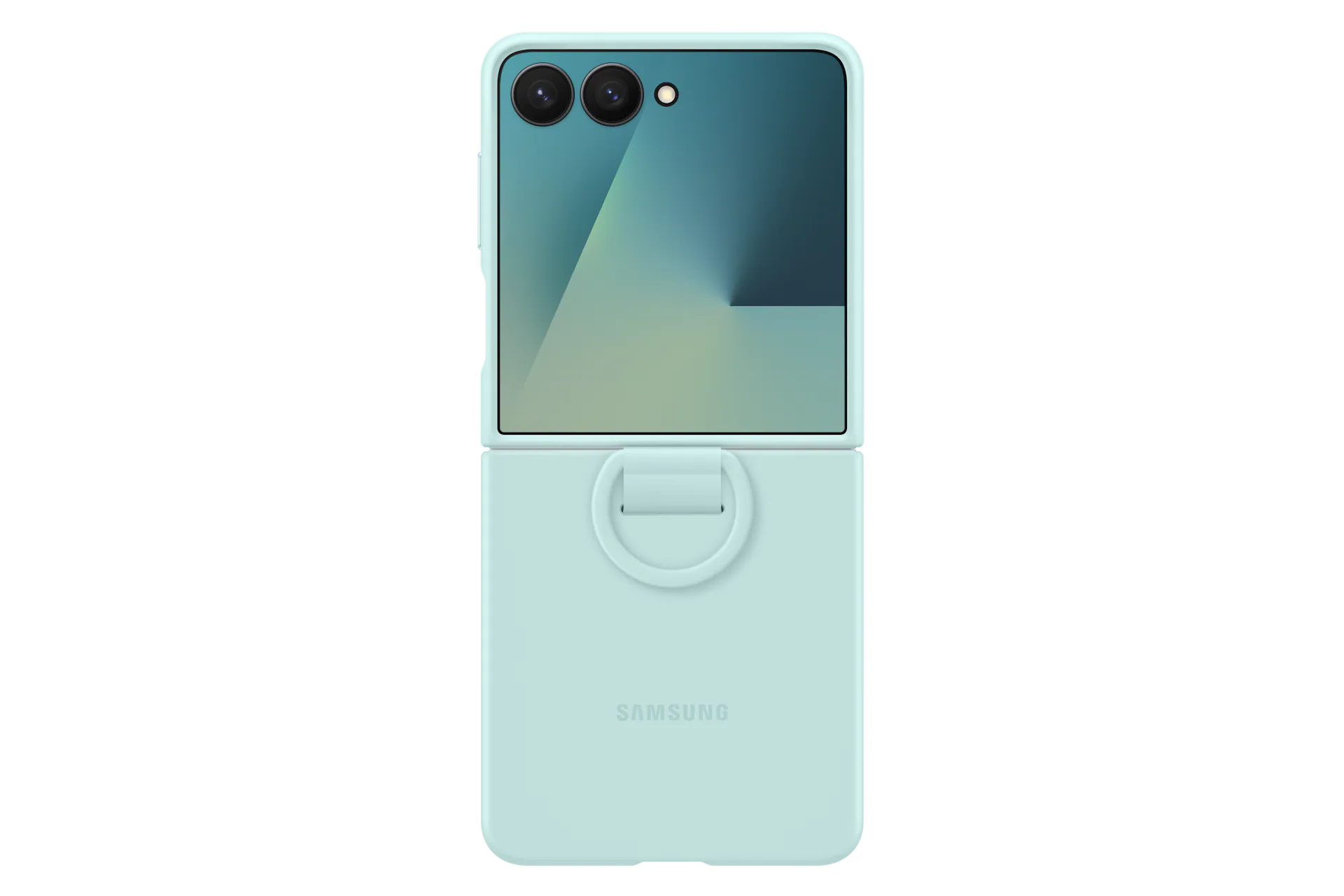 Samsung Galaxy Z Flip7 - Silicone Ring Case - Mint 2
