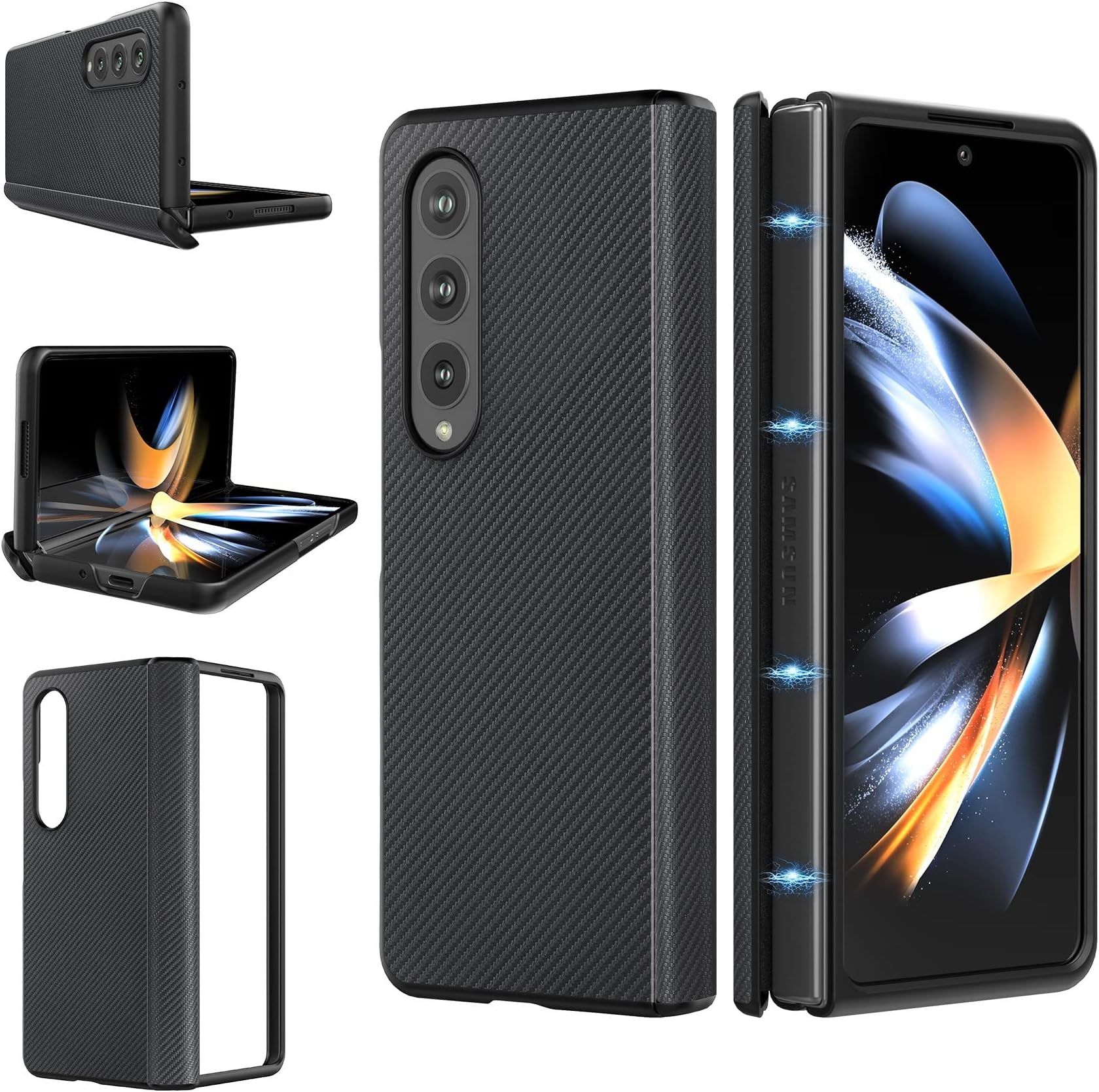 Samsung Galaxy Z Fold 4 - Slim Standing Cover - Black 2