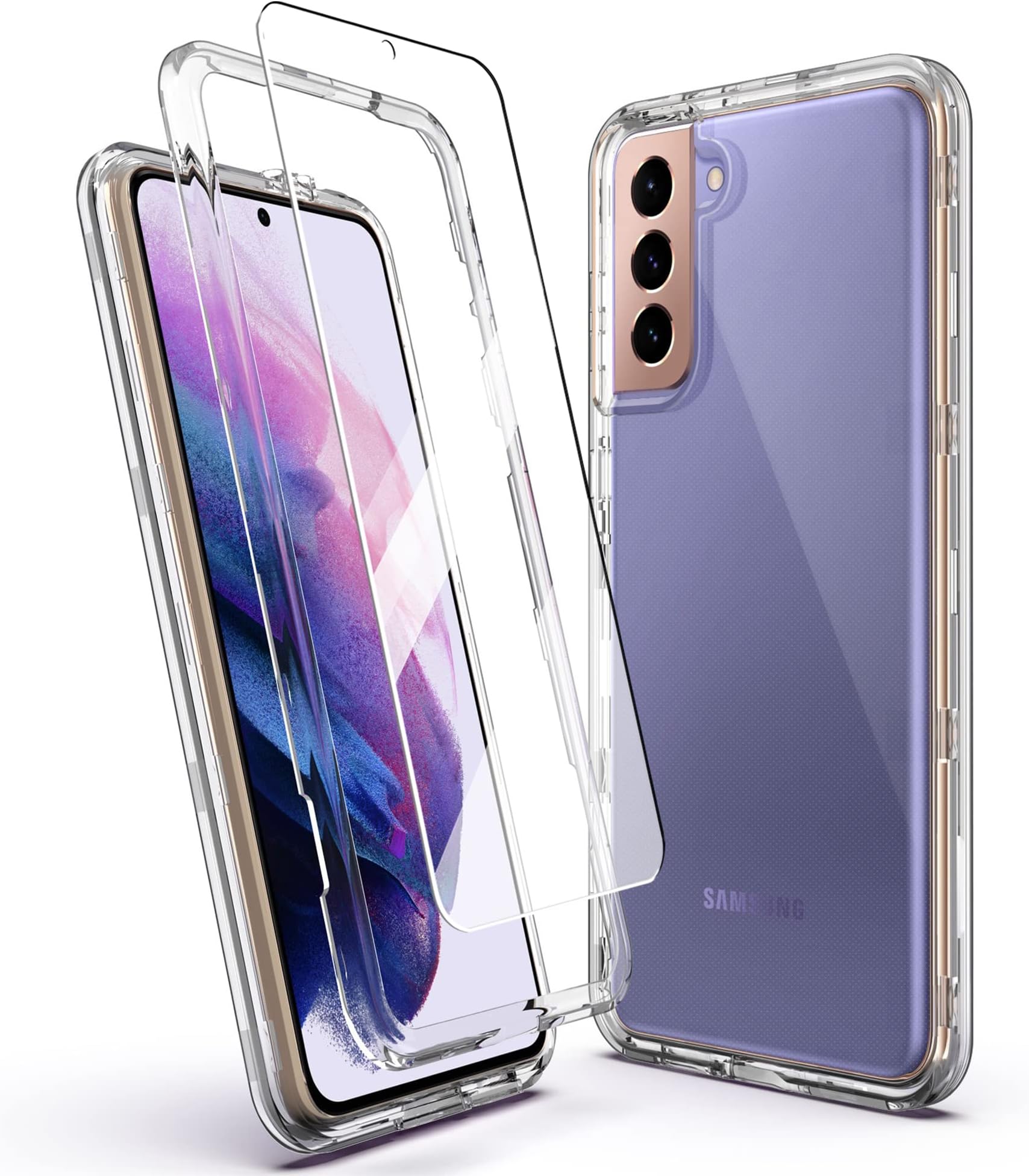 Screenor Galaxy S21 FE - Bumper Hybrid Case - Clear