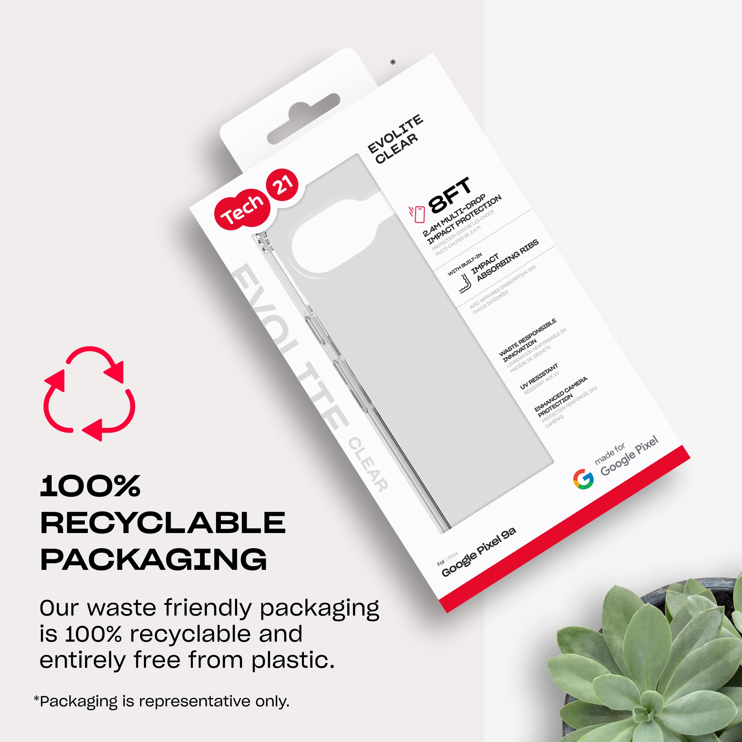 Tech21 Pixel 8a - EvoClear - Transparent