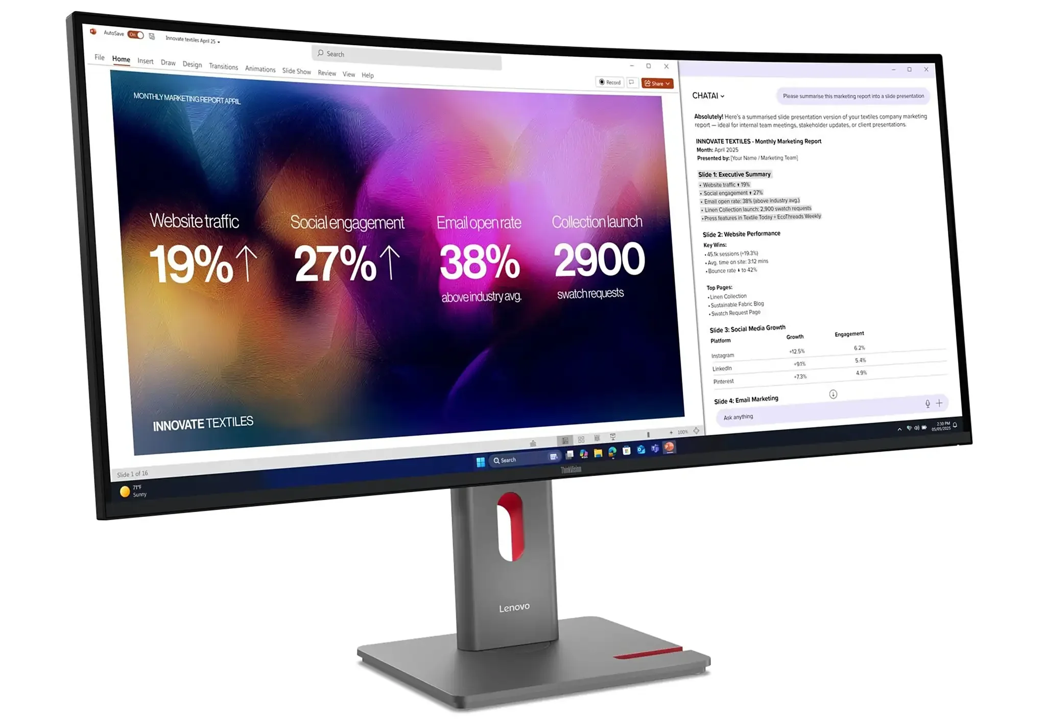 Lenovo ThinkVision L2452 Monitor stand
